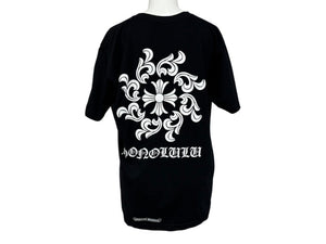CHROME HEARTS クロムハーツ 半袖Tシャツ サイズM CHプラス ホースシュー プリント ブラック ホノルル限定 美品 中古 4b005349
