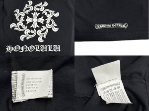 CHROME HEARTS クロムハーツ 半袖Tシャツ サイズM CHプラス ホースシュー プリント ブラック ホノルル限定 美品 中古 4b005349