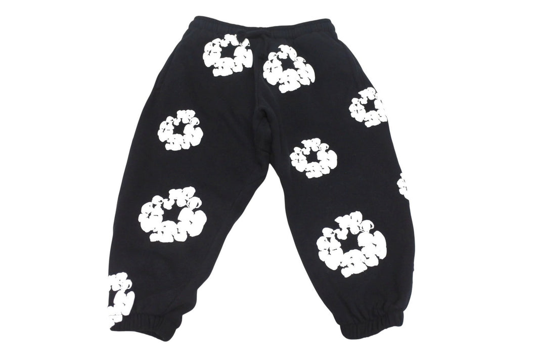 新品同様 DENIM TEARS デニムティアーズ スウェットパンツ キッズ用 RN162838 ブラック コットン サイズ4Y 中古 4b005353