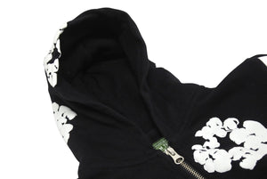 デニムティアーズ ブラック パーカー DENIM TEARS: Mono Cotton Wreath Hoodie Black (Black) | DSMG