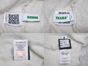 新品同様 DENIM TEARS デニムティアーズ ジップアップパーカー キッズ RN162838 グレー コットン サイズ4Y 中古 4b005356