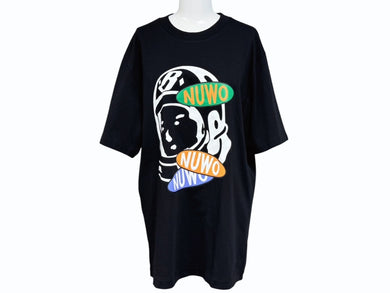 極美品 BILLIONAIRE BOYS CLUB ビリオネアボーイズクラブ NUWO 半袖Tシャツ CHINA製 コットン ブラック サイズM 中古 4b005361