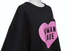 Load image into Gallery viewer, HUMAN MADE ヒューマンメイド 原宿限定 HEART T-SHIRT 日本製 コットン ブラック ピンク サイズ2XL 美品 中古 4b005367