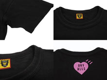 Load image into Gallery viewer, HUMAN MADE ヒューマンメイド 原宿限定 HEART T-SHIRT 日本製 コットン ブラック ピンク サイズ2XL 美品 中古 4b005367
