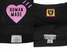 Load image into Gallery viewer, HUMAN MADE ヒューマンメイド 原宿限定 HEART T-SHIRT 日本製 コットン ブラック ピンク サイズ2XL 美品 中古 4b005367