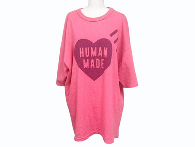 HUMAN MADE ヒューマンメイド HEART T-SHIRT 日本製 コットン ハート ピンク サイズ2XL 美品 中古 4b005368