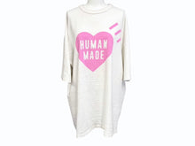 Load image into Gallery viewer, HUMAN MADE ヒューマンメイド 23AW 原宿限定 HEART T-SHIRT 日本製 コットン ホワイト ピンク サイズ2XL 美品 中古 4b005369
