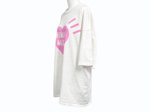 HUMAN MADE ヒューマンメイド 23AW 原宿限定 HEART T-SHIRT 日本製 コットン ホワイト ピンク サイズ2XL 美品 中古 4b005369