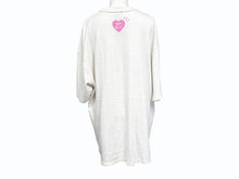 Load image into Gallery viewer, HUMAN MADE ヒューマンメイド 23AW 原宿限定 HEART T-SHIRT 日本製 コットン ホワイト ピンク サイズ2XL 美品 中古 4b005369