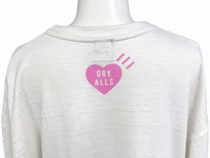 HUMAN MADE ヒューマンメイド 23AW 原宿限定 HEART T-SHIRT 日本製 コットン ホワイト ピンク サイズ2XL 美品 中古 4b005369