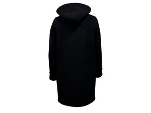 SAINT LAURENT サンローラン フード付き ダッフルコート 376281 イタリア製ウール ブラック サイズ36 美品 中古 4b005372 