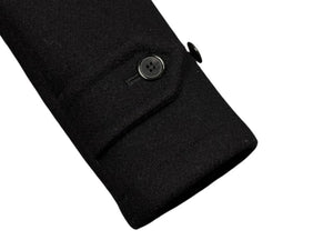 SAINT LAURENT サンローラン フード付き ダッフルコート 376281 イタリア製ウール ブラック サイズ36 美品 中古 4b005372 