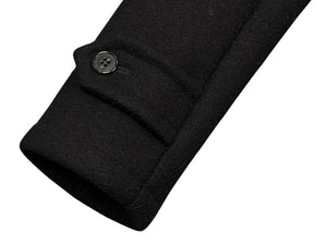 SAINT LAURENT サンローラン フード付き ダッフルコート 376281 イタリア製ウール ブラック サイズ36 美品 中古 4b005372 
