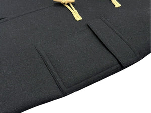 SAINT LAURENT サンローラン フード付き ダッフルコート 376281 イタリア製ウール ブラック サイズ36 美品 中古 4b005372 