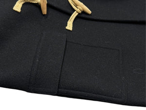 SAINT LAURENT サンローラン フード付き ダッフルコート 376281 イタリア製ウール ブラック サイズ36 美品 中古 4b005372 