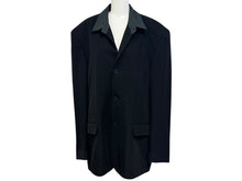 Load image into Gallery viewer, BALENCIAGA バレンシアガ 21SS テーラードジャケット 658941 サイズXXS ブラック グリーン チェック柄 ラペル切替 美品 中古 4b005374