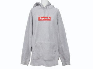 Supreme シュプリーム ボックスロゴフーディー RN101837 コットン ポリエステル グレー サイズM 美品 中古 4b005376