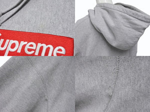 Supreme シュプリーム ボックスロゴフーディー RN101837 コットン ポリエステル グレー サイズM 美品 中古 4b005376