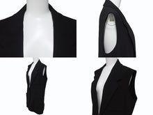 Load image into Gallery viewer, 極美品 HERMES エルメス マルジェラ期 ノースリーブ テーラードジャケット サイズ40 ウール スパンデックス ブラック 中古 4b005377