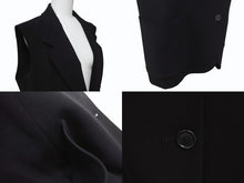Load image into Gallery viewer, 極美品 HERMES エルメス マルジェラ期 ノースリーブ テーラードジャケット サイズ40 ウール スパンデックス ブラック 中古 4b005377