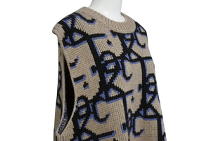 極美品 Christian Dior クリスチャンディオール 22SS ニットベスト 283M654AT357 サイズL カクタスジャック TRAVIS SCOTT 中古 4b005378