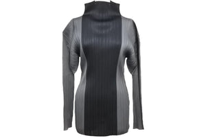 極美品 ISSEY MIYAKE イッセイミヤケ PLEATS PLEASE プリーツプリーズ 長袖トップス PP63-JK404 サイズF ハイネック 中古 4b005380