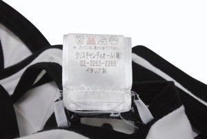 極美品 Christian Dior クリスチャンディオール タンクトップ ノースリーブ 2E12155800 サイズ36 ホワイト ブラック ガリアーノ期 中古 4b005382
