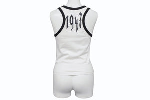 極美品 Christian Dior クリスチャンディオール タンクトップ ノースリーブ 2E12155800 サイズ36 ホワイト ブラック ガリアーノ期 中古 4b005382