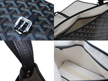 Load image into Gallery viewer, 極美品 GOYARD ゴヤール カペシアン MM メッセンジャー ショルダーバッグ ゴヤールディンキャンバス シュヴロッシュカーフスキン ブラック 中古 4b005395
