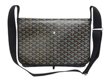 Load image into Gallery viewer, 極美品 GOYARD ゴヤール カペシアン MM メッセンジャー ショルダーバッグ ゴヤールディンキャンバス シュヴロッシュカーフスキン ブラック 中古 4b005395