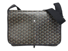 Load image into Gallery viewer, 極美品 GOYARD ゴヤール カペシアン MM メッセンジャー ショルダーバッグ ゴヤールディンキャンバス シュヴロッシュカーフスキン ブラック 中古 4b005395