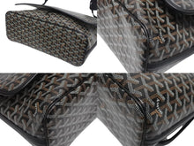 Load image into Gallery viewer, 極美品 GOYARD ゴヤール カペシアン MM メッセンジャー ショルダーバッグ ゴヤールディンキャンバス シュヴロッシュカーフスキン ブラック 中古 4b005395