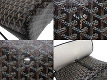 Load image into Gallery viewer, 極美品 GOYARD ゴヤール カペシアン MM メッセンジャー ショルダーバッグ ゴヤールディンキャンバス シュヴロッシュカーフスキン ブラック 中古 4b005395
