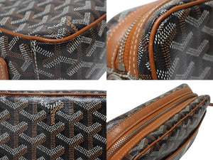 GOYARD ゴヤール カップヴェールPM ショルダーバッグ CAPVE2PMLTY01CL01P ブラウン PVC レザー シルバー金具 美品 中古 4b005396