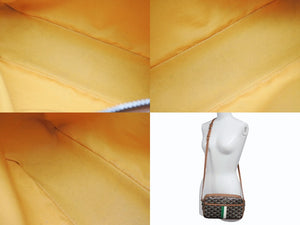 GOYARD ゴヤール カップヴェールPM ショルダーバッグ CAPVE2PMLTY01CL01P ブラウン PVC レザー シルバー金具 美品 中古 4b005396