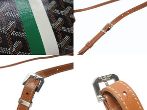 GOYARD ゴヤール カップヴェールPM ショルダーバッグ CAPVE2PMLTY01CL01P ブラウン PVC レザー シルバー金具 美品 中古 4b005396