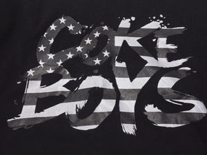 VINTAGE ヴィンテージ COKE BOYS FRENCH MONTANA 本人着用 半袖Tシャツ 入手困難 星条旗 ブラック サイズL 美品 中古 4b005400