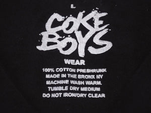 VINTAGE ヴィンテージ COKE BOYS FRENCH MONTANA 本人着用 半袖Tシャツ 入手困難 星条旗 ブラック サイズL 美品 中古 4b005400