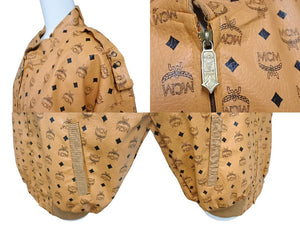 MCM エムシーエム コニャック モノグラム 80s ビンテージ レザージャケット レア ブラウン サイズL 美品 中古 4b005404