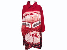 Load image into Gallery viewer, roca wear ロカウェア オープンシャツ 初期 半袖シャツ boxing ボクシング jay KOREA製 ポリエステル レッド サイズXL 美品 中古 4b005408
