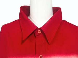 roca wear ロカウェア オープンシャツ 初期 半袖シャツ boxing ボクシング jay KOREA製 ポリエステル レッド サイズXL 美品 中古 4b005408