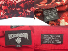 Load image into Gallery viewer, roca wear ロカウェア オープンシャツ 初期 半袖シャツ boxing ボクシング jay KOREA製 ポリエステル レッド サイズXL 美品 中古 4b005408
