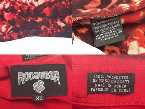 roca wear ロカウェア オープンシャツ 初期 半袖シャツ boxing ボクシング jay KOREA製 ポリエステル レッド サイズXL 美品 中古 4b005408