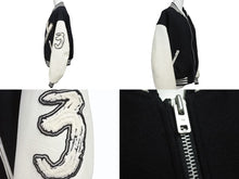 Load image into Gallery viewer, Y-3 ワイスリー レターマンジャケット LETTERMAN JKT H44803 ポリエステル ウール ブラック ホワイト サイズS 美品 中古 4b005414