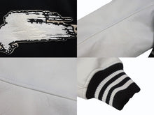 Load image into Gallery viewer, Y-3 ワイスリー レターマンジャケット LETTERMAN JKT H44803 ポリエステル ウール ブラック ホワイト サイズS 美品 中古 4b005414