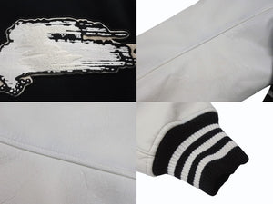 Y-3 ワイスリー レターマンジャケット LETTERMAN JKT H44803 ポリエステル ウール ブラック ホワイト サイズS 美品 中古 4b005414