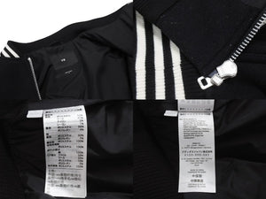 Y-3 ワイスリー レターマンジャケット LETTERMAN JKT H44803 ポリエステル ウール ブラック ホワイト サイズS 美品 中古 4b005414