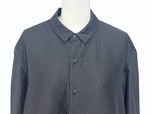 Load image into Gallery viewer, 極美品 ETHOSENS エトセンス 長袖シャツ トップス JAPAN製 リヨセル ナイロン ブラック サイズ2 中古 4b005416