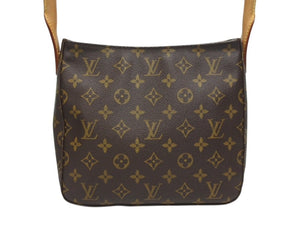 LOUIS VUITTON ルイヴィトン ルーピングMM ワンショルダーバッグ M51146 モノグラム PVC レザー ブラウン ゴールド金具 美品 中古 4b005419
