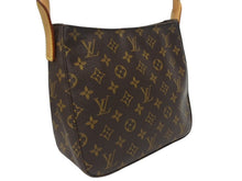 Load image into Gallery viewer, LOUIS VUITTON ルイヴィトン ルーピングMM ワンショルダーバッグ M51146 モノグラム PVC レザー ブラウン ゴールド金具 美品 中古 4b005419